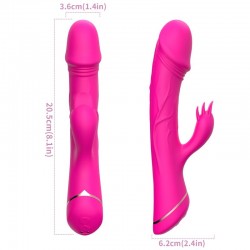 ARMONY - DILDO VIBRADOR RABBIT SILICONA FUCSIA