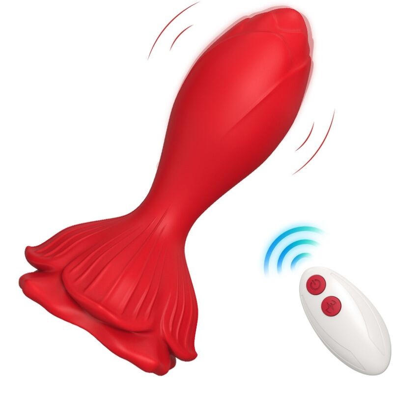 ARMONY - ROSA VIBRADOR  PLUG ANAL PEQUEÑO CONTROL REMOTO ROJO