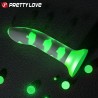 PRETTY LOVE - MAGICAL NIGHTFALL DILDO SIN VIBRACIÓN LUMINOSO VERDE