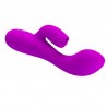 PRETTY LOVE - GLORIA VIBRADOR CONEJO RECARGABLE-IMPERMEABLE MORADO