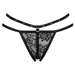 LIVCO CORSETTI FASHION - NOMADE TANGA CROTCHLESS NEGRO