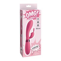 OMG - SELFIE SILICONE VIBRATOR RABBIT PINK