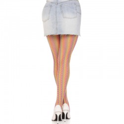 LEG AVENUE - MEDIAS DE CROCHET MULTICOLOR