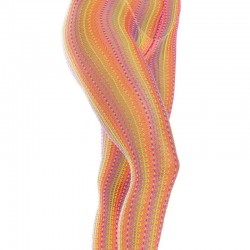 LEG AVENUE - MEDIAS DE CROCHET MULTICOLOR