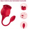 ARMONY - ROSA SUCCIONADOR DE CLITORIS  VIBRADOR 10 MODOS ROJO