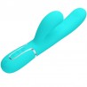 PRETTY LOVE - PERLITA VIBRADOR PUNTO G 3 EN 1 MULTIFUNCIÓN VERDE AGUA