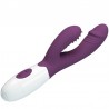 PRETTY LOVE - BUTTERFLY KISS VIBRADOR RABBIT  ESTIMULADOR PUNTO G MORADO