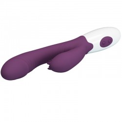 PRETTY LOVE - BUTTERFLY KISS VIBRADOR RABBIT  ESTIMULADOR PUNTO G MORADO