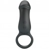 PRETTY LOVE - TRAE ANILLO VIBRADOR CON ESTIMULADOR NEGRO