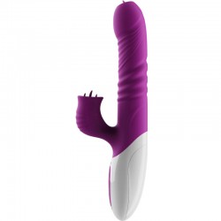 ARMONY - VIBRADOR  THRUSTING DOBLE LENGUA EFECTO CALOR VIOLETA