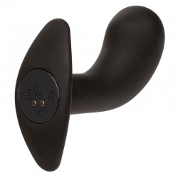 CALEXOTICS - ROCK BOTTOM PLUG ANAL CURVADO 10 VIBRACIONES SILICONA NEGRO