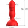 ARMONY - EXTREME A BLOOM ROSA VIBRADOR  PLUG ANAL CONTROL REMOTO ROJO