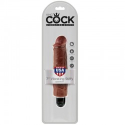 KING COCK VIBRADOR REALISTICO STIFFY 17.8 CM - MARRON