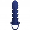 PRETTY LOVE - ALTAF ANILLO VIBRADOR CON FUNDA DE SILICONA AZUL