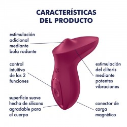 SATISFYER - EXCITERRR VIBRADOR LAY-ON CLÍTORIS BERRY