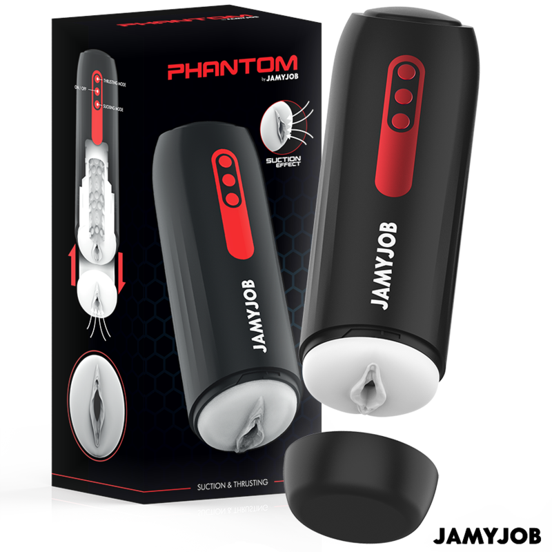 JAMYJOB - PHANTOM MASTURBADOR VAGINA AUTOMÁTICO 5 MODOS SUCCIÓN Y EMPUJE