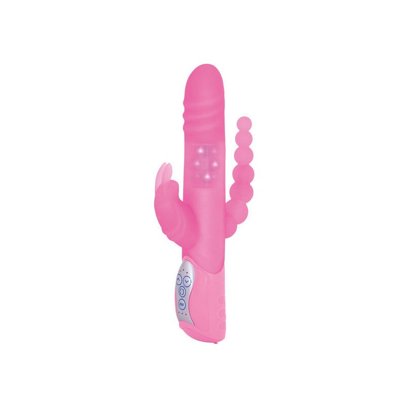 SEVEN CREATIONS - E RABBIT TRIPLE PLAY VIBRADOR TRIPLE ESTIMULACIÓN ROSA