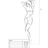 PASSION - WOMAN BS013 BODYSTOCKING BLANCO TALLA UNICA