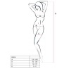 PASSION - WOMAN BS014 BODYSTOCKING BLANCO TALLA UNICA