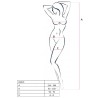 PASSION - WOMAN BS019 BODYSTOCKING BLANCO TALLA UNICA