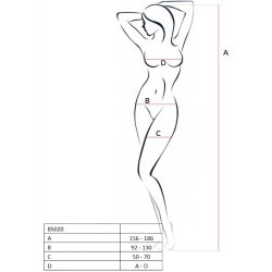 PASSION - WOMAN BS020 BODYSTOCKING BLANCO TALLA UNICA