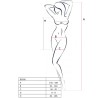 PASSION - WOMAN BS026 BODYSTOCKING ESTILO VESTIDO NEGRO TALLA UNICA