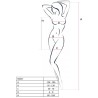 PASSION - WOMAN BS027 BODYSTOCKING ESTILO VESTIDO BLANCO TALLA UNICA