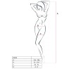 PASSION - WOMAN BS036 BODYSTOCKING BLANCO TALLA UNICA