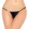 QUEEN LINGERIE - TANGA CON ADORNO BRILLANTE L/XL